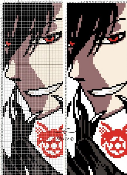 Маленькие вышивки аниме