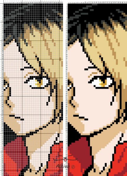 Вышивание крестиком аниме