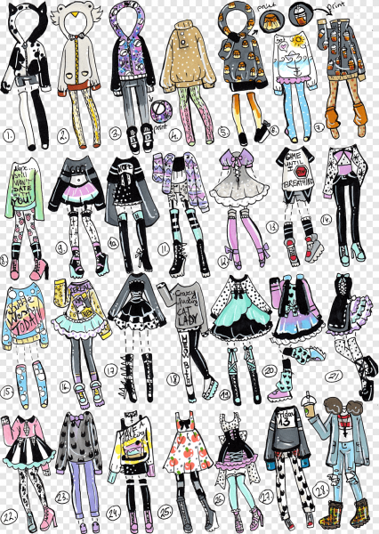 Идеи для рисования одежды