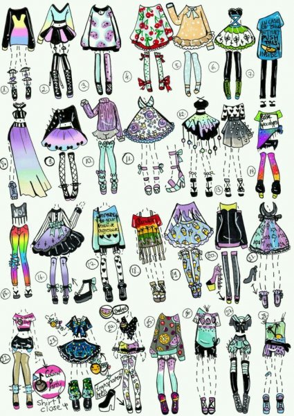 Рисунки одежды