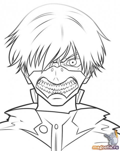 Раскраски аниме Токийский гуль