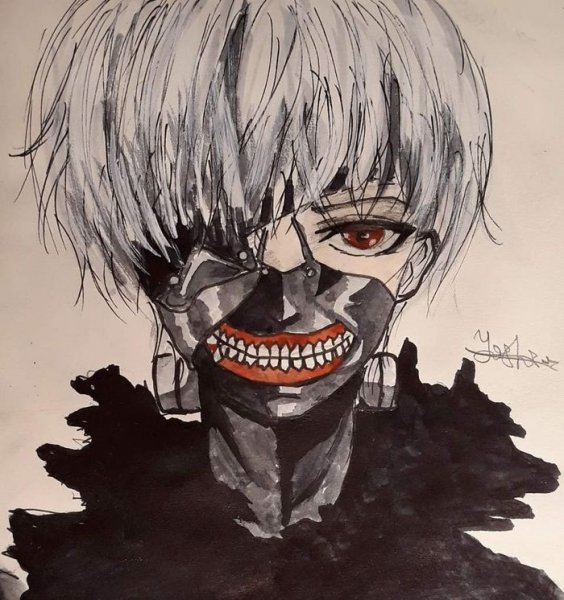 Канэки Токийский гуль срисовка