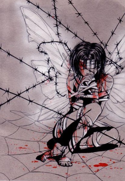 Аниме девушка обнимает себя