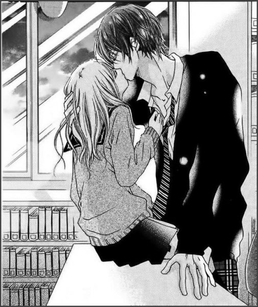 Манга романтика школа любовь поцелуй