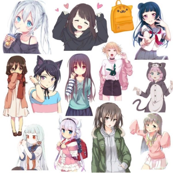 Стикеры для личного дневника аниме