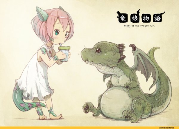 Аниме девочка дракончик