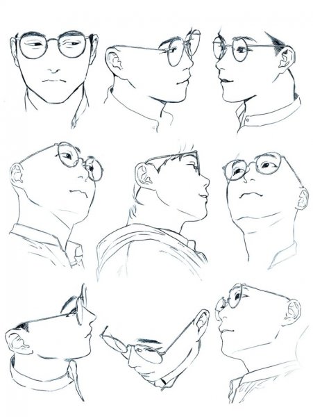 Референс лицо в очках