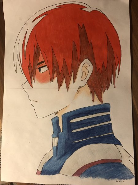 Шото Тодороки рисунок