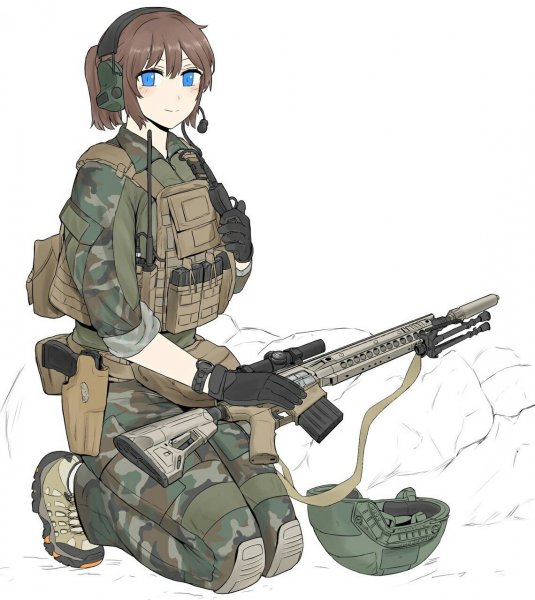 Милитари аниме арт герлз