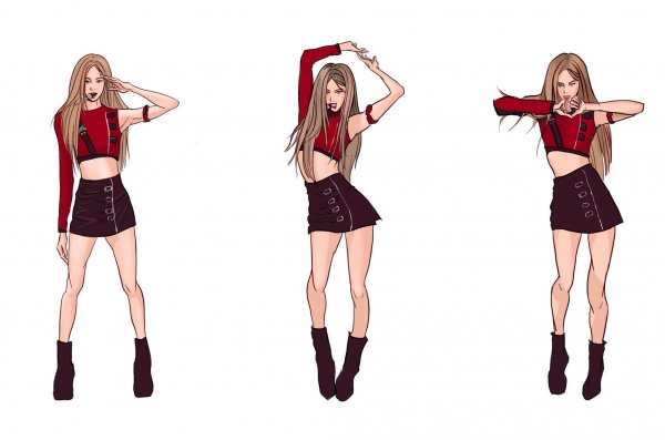 Арты Блэк Пинк в полный рост