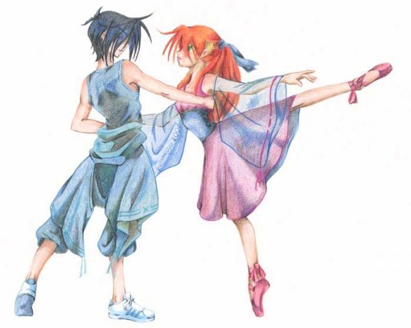 Танцующей девушки аниме