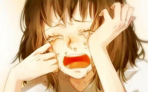 Аниме вытирает слезы