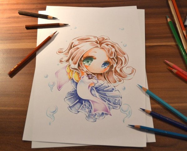 Скетч в стиле аниме