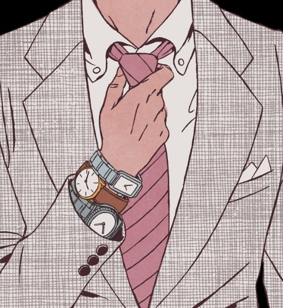 Мужчина поправляет галстук