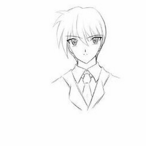 Аниме галстук рисовать