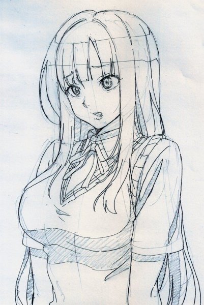 Аниме девушки карандашом