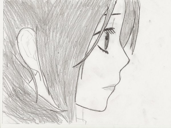 Аниме лицо в профиль