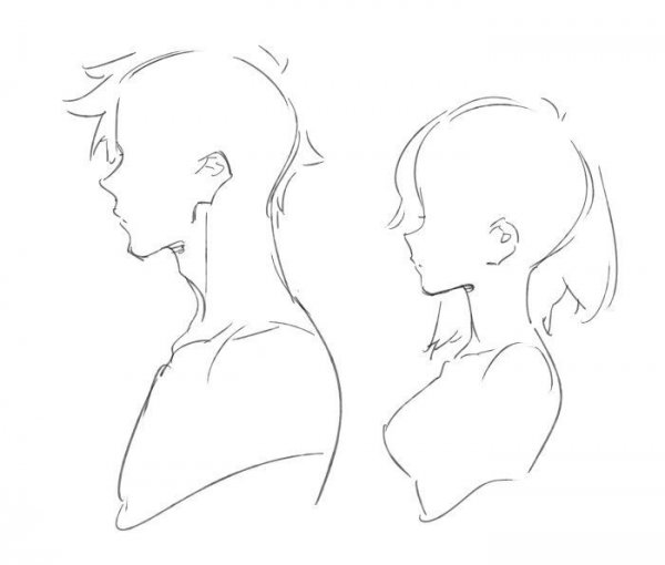 Лицо в профиль референс