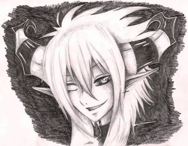 Демон Скай для срисовки