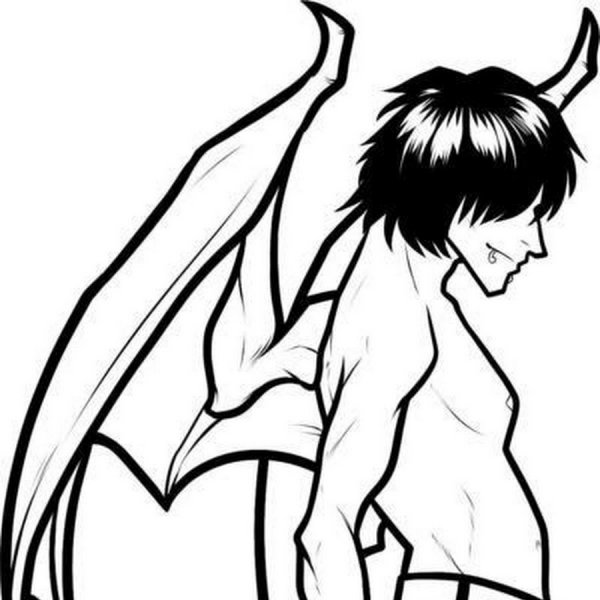 Аниме парни демоны карандашом