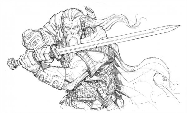 Войин аниме карандашом