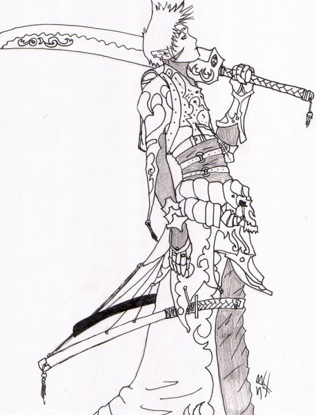 Аниме для рисования девушка воин