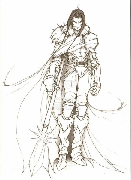 Аниме воин рисунок карандашом