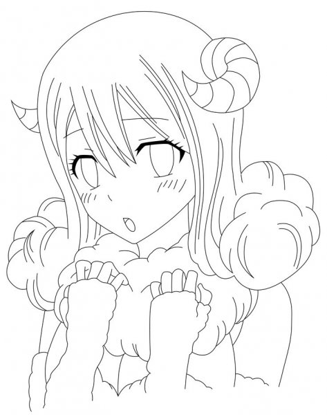 Раскраски для девочек аниме