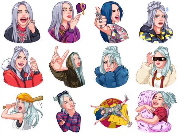 Наклейки Билли Айлиш