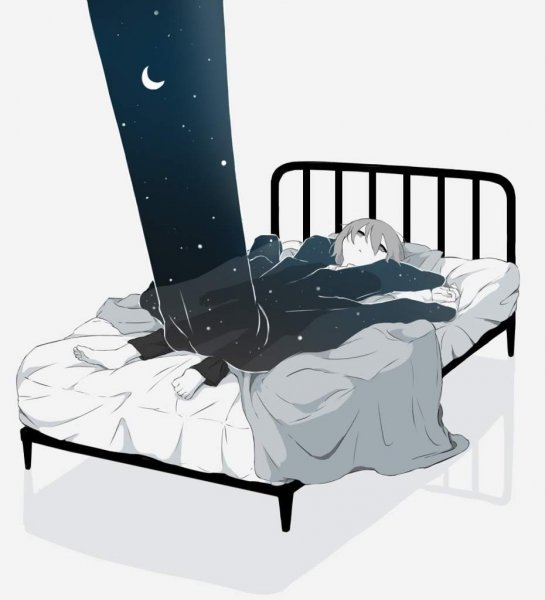 Бессонница аниме арт