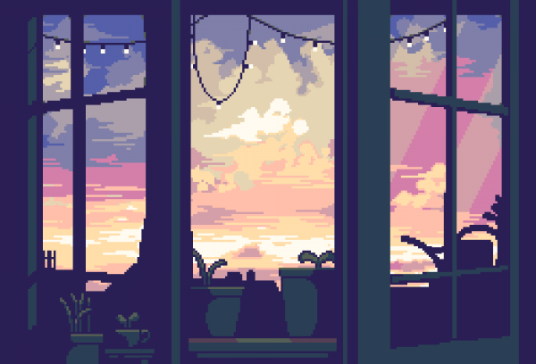 Пейзаж за окном