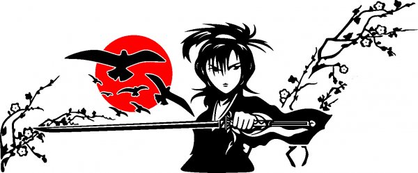 Наклейка на машину японская тематика