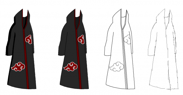 Плащ Акацуки в мультике