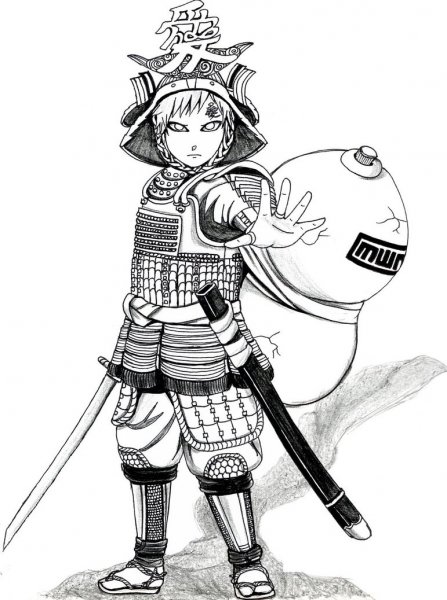 Самурай для срисовки