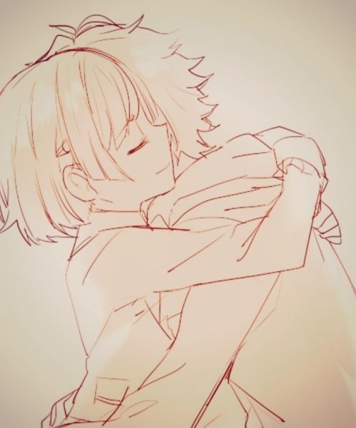 Рисунки аниме обнимашки