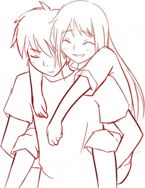 Наброски аниме пар