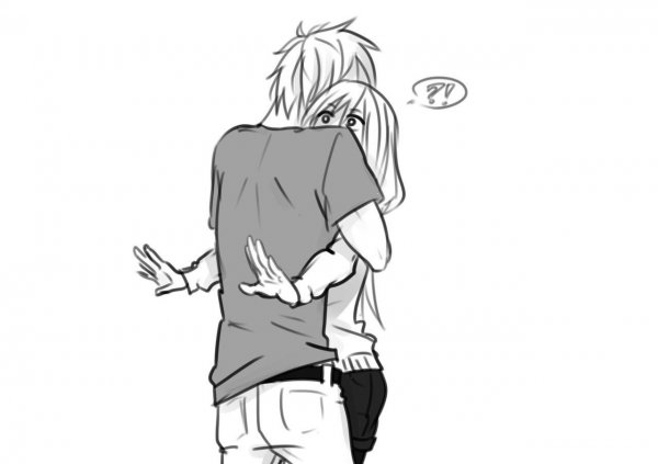 Неожиданные обнимашки аниме