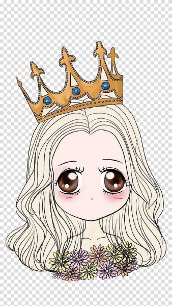 Девочка с короной арт