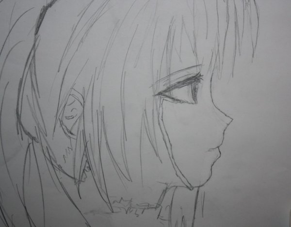 Аниме слезы карандашом