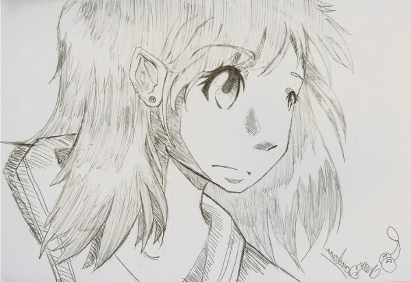 Рисунки аниме карандашом сложные
