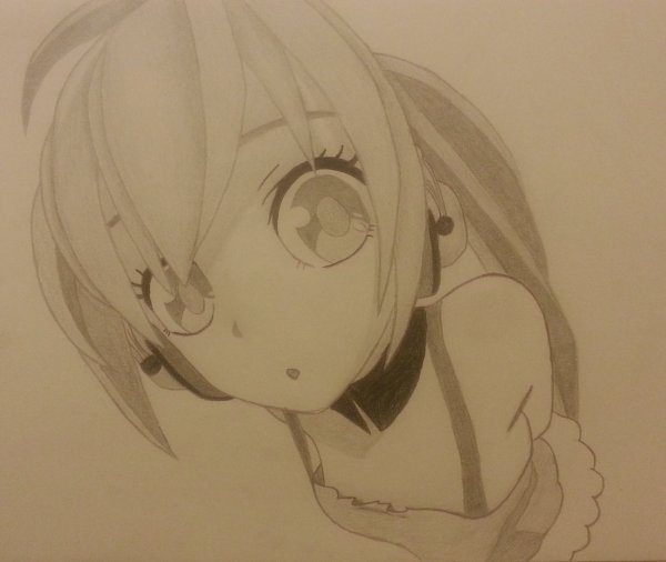 Рисунки аниме девушек карандашом