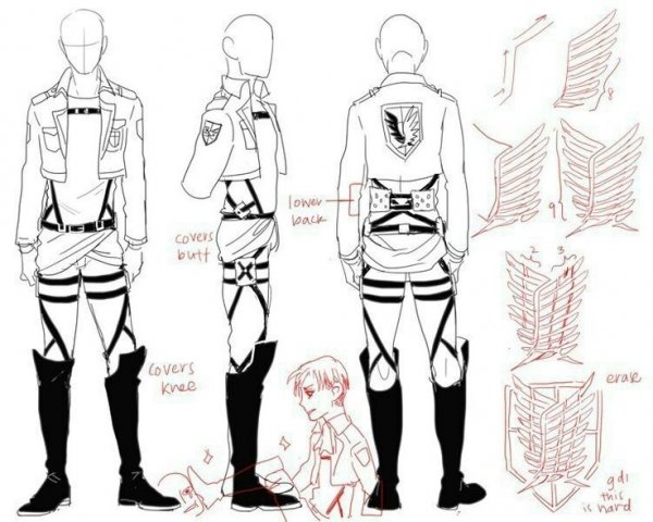 Атака титанов одежда референс