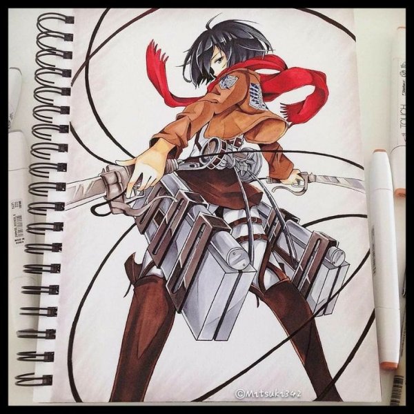 Микаса Аккерман тату