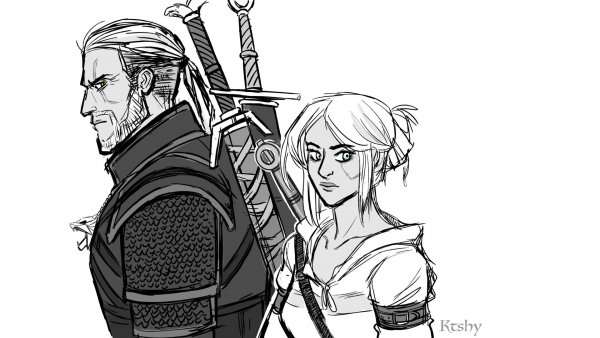 Ведьмак Геральт и Цири