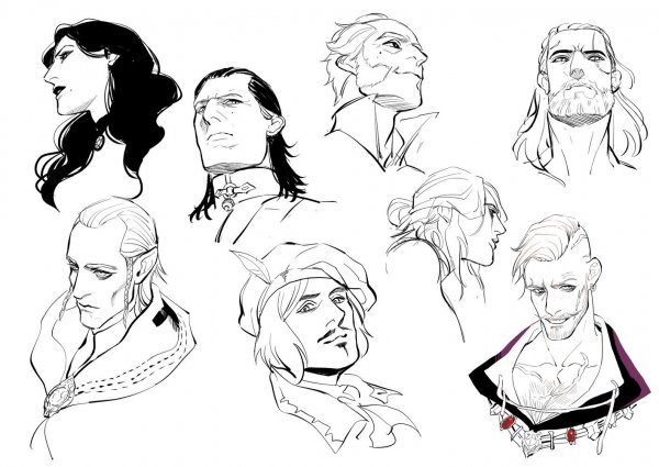 Ведьмак рисунок простой