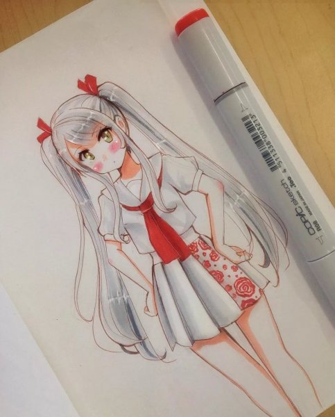 Аниме фломастерами