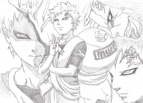 Гаара раскраска