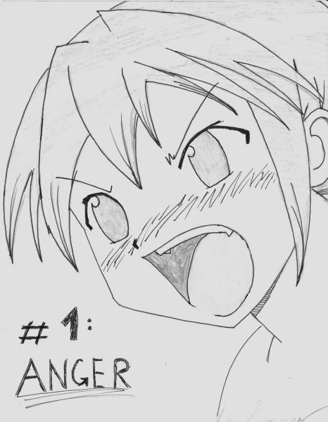 Аниме нарисованный гнев