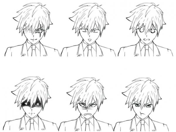 Аниме эмоции зарисовки