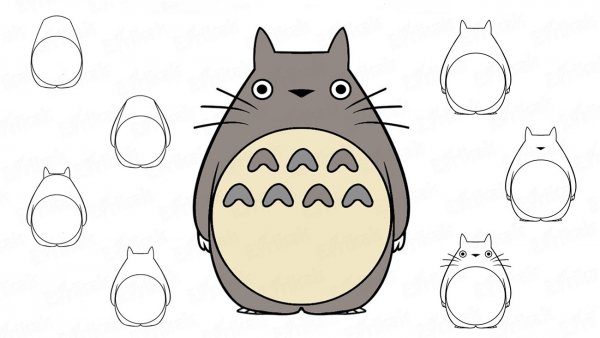 Мой сосед Тоторо для срисовки